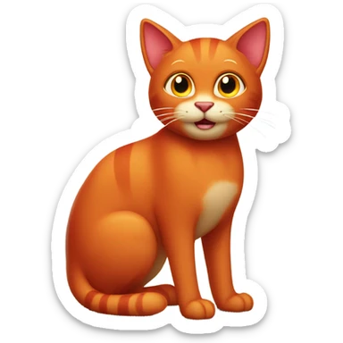 red cat emoji sticker