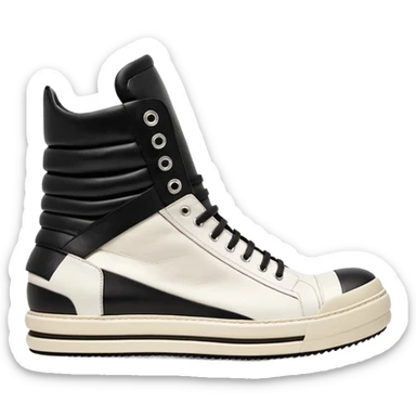 rick owens geobasket white sticker