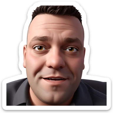 realistic portrait of a boy sticker