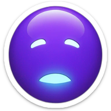 blue light surrounded in purple lights sticker