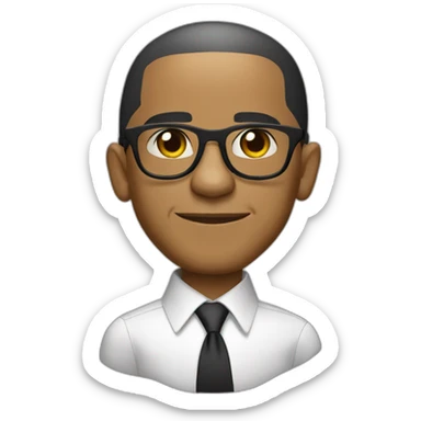 barack obama with glasses cool af sticker