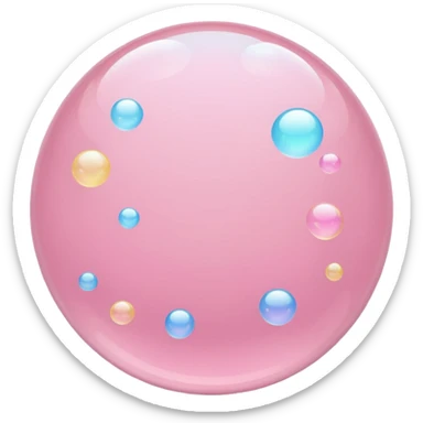 pastel pink bubbles sticker