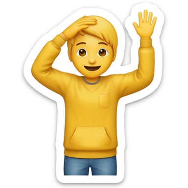 Dabbing emoji sticker