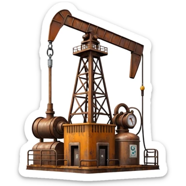 oil pumping station sticker