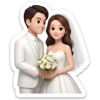 Wedding couple sticker