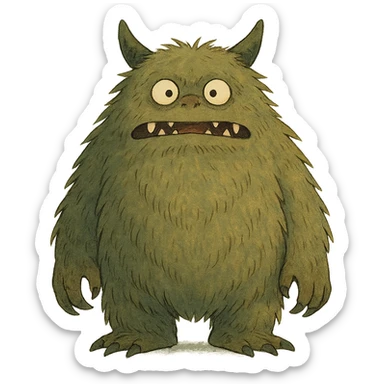 ghibli style monster sticker