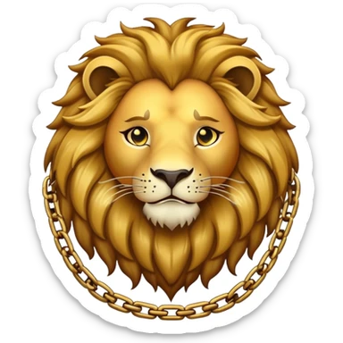 Lion and chains sticker