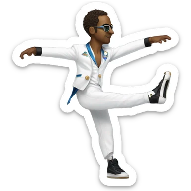 AU Ray Gun Olympic break dancer sticker