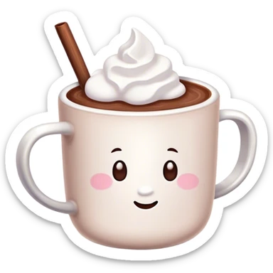 Hot cocoa with marshmallows  sticker