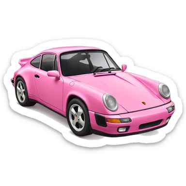 pink porsche  sticker