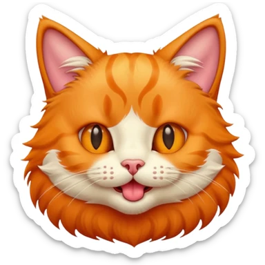 Cat with tongue out sticker