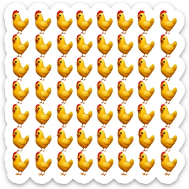chicken 3d imoji count 100 transparent sticker