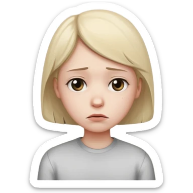 The sad person sat facing the corner of the wall. sticker