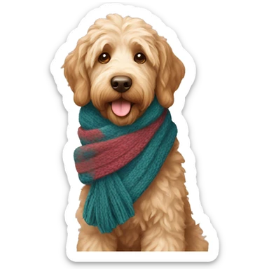 labradoodle-in-the-scarf sticker