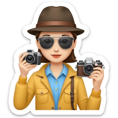 Tourist Taking Photo sticker