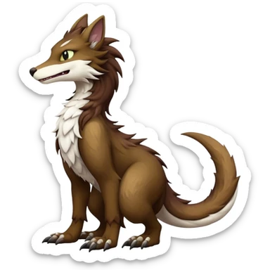 Sergal, LiLaiRa, Furry, Anthro, Full Body, Tufted tail sticker