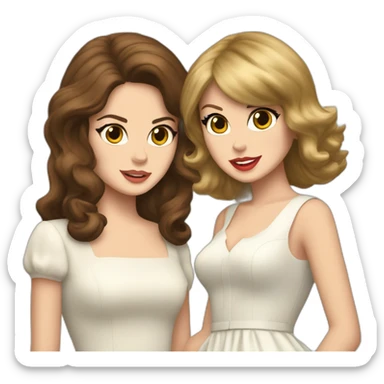 Lana Del Rey and Taylor Swift Singing sticker