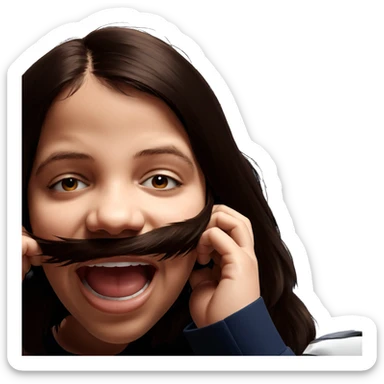 brown haired boy portrait sticker