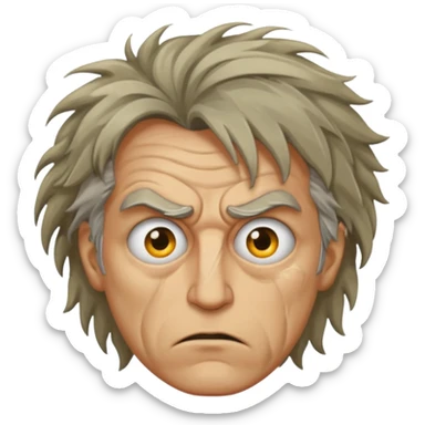 one eyed mad face sticker