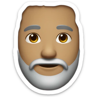 man with beard with grey streaks sticker