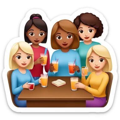 girl book club with fun drink sticker