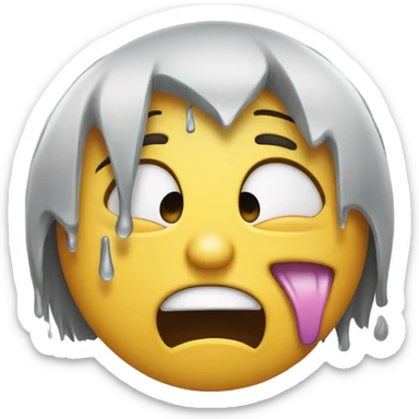 crying depressed screaming emoji  sticker