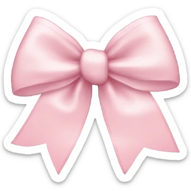 Light pink bow sticker