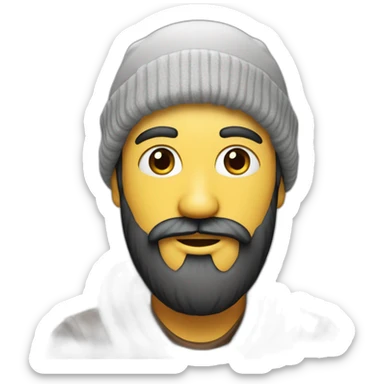 Homme avec un foulard sur la tête et une barbe sticker