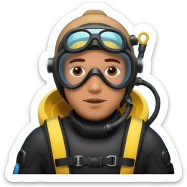 Underwater man sticker