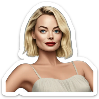 Margot Robbie leaned back sticker