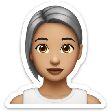 Post op surgery girl with neck scar sticker