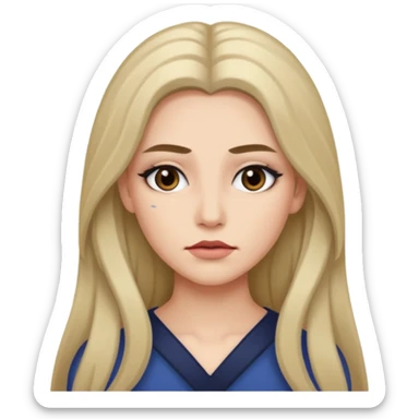 long haired make up arist sticker