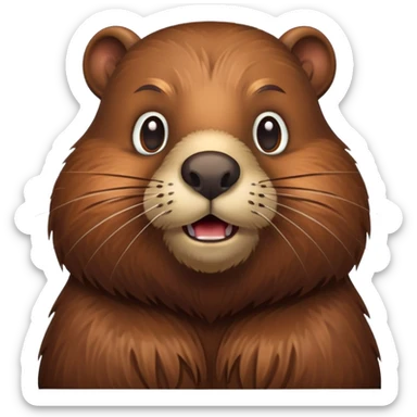 beaver with a beard sticker