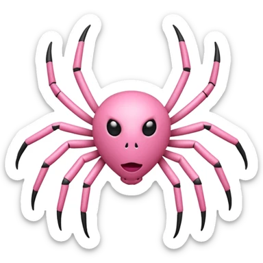 White and pink spider emoji ... Classic and with white strap sticker