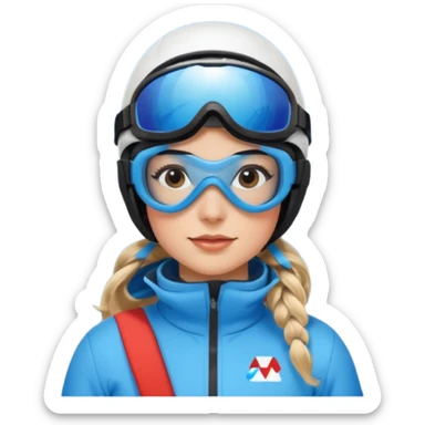 Woman Skiing, Background Matterhorn Matterhorn sticker