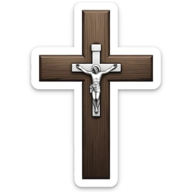 Create more catholic cross emojis more simple and clean but now Catholic  keep it black and white sticker