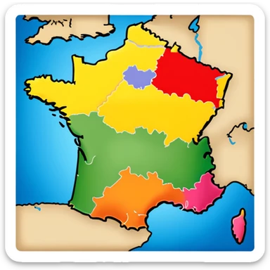 carte de la france sticker