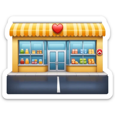 create a supermarket shop front sticker