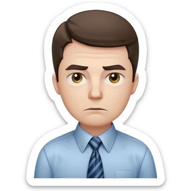 sad office worker sticker