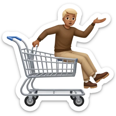 A man fell off a cart sticker