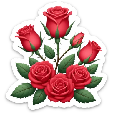 trident entouré de roses (fleurs) sticker