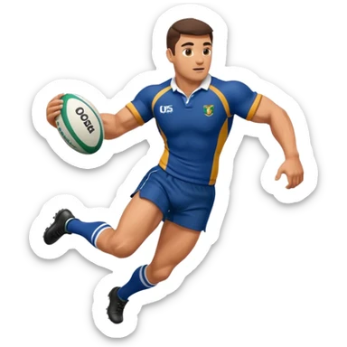 player kicking  rugby ball sticker