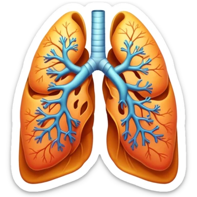 lungs with tuberculosis bacteria sticker