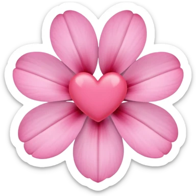 Create a minimalist, pastel-colored emoji inspired by the stock flower (Şebboy), with soft petals and a hidden heart symbol to represent love and tenderness. sticker