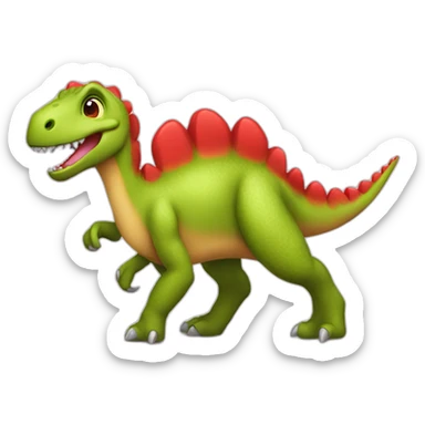 cute dinosaur red sticker