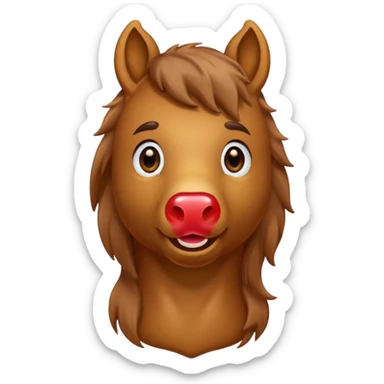Horse with a gummy bear head sticker