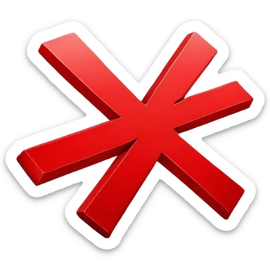 red X symbol sticker