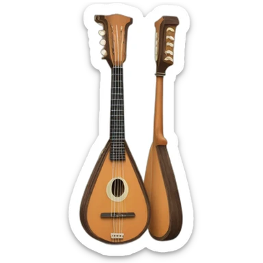 russian Folk Instrument Balalaika 3 string instead sticker
