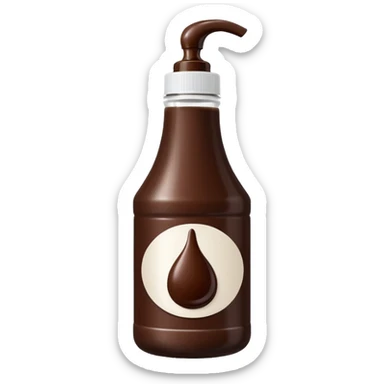 Chocolate sauce bottle sticker