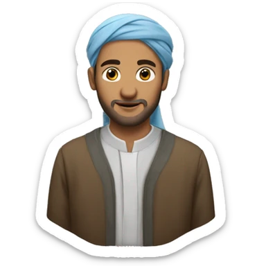 un homme musulman qui prie  sticker